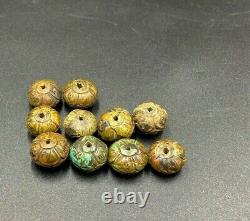 Antique Old Vintage Jewelry Bead Of Turquoise Stone From Himalayan Regions