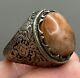 Antique Old Vintage Near Eastern Silver Hakik Carnelian Ring In Good Condition