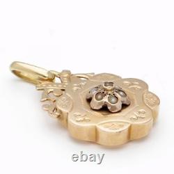 Antique Pendant Pearls Yellow Gold 18k Vintage Old Jewelry