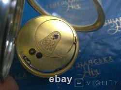 Antique Pocket Watch Mechanical Silver 925 Key England J. F Rare Old 1889