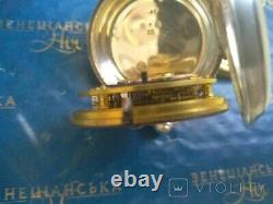 Antique Pocket Watch Mechanical Silver 925 Key England J. F Rare Old 1889