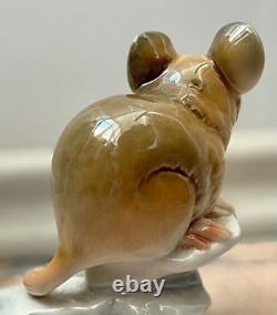 Antique Porcelain Mouse Goebel Signed Figurine Germany Decor Art Rare Old 20th