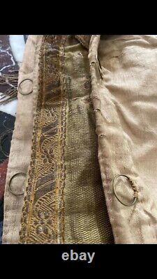 Antique Procession Cloak Embroidered Thread Brocade Liturgical Cape Rare Old18th