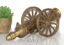 Antique Solid Old Brass Handmade Vintage Look Canon Gun Decorative 7498