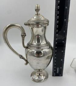 Antique Sterling Silver Coffee Pot Lid Handle Engraved Hallmark Empire Old 19th