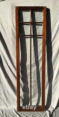 Antique Varnished 6 Lite Casement Door Window Cabinet 18x66 Vintage Old 231-18C