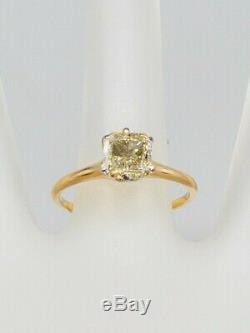 Antique Victorian 1890s 1ct Natural VS K OLD CUT Diamond 14k Gold Platinum Ring