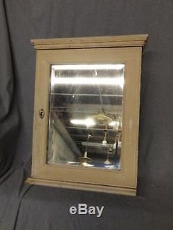 Antique Victorian Medicine Cabinet Cupboard Old Vintage Beveled Mirror 5280-15