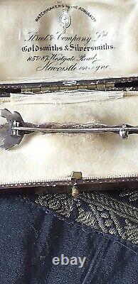 Antique Vintage 1700-s Old Scottish Thistle Brooch Long Sword 4.26 g Very Rare
