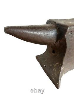 Antique Vintage Blacksmith Anvil 80 lbs Very Old Well Made Back Broke off