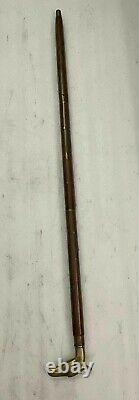 Antique Vintage Brass Teakwood Walking Stick Old Rare Collectible