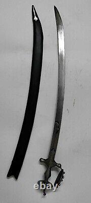 Antique Vintage DAMASCUS Sword with Shield Handmade Old Rare Collectible 37