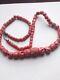 Antique Vintage Old Pink Natural Ocean Coral Beads Necklace