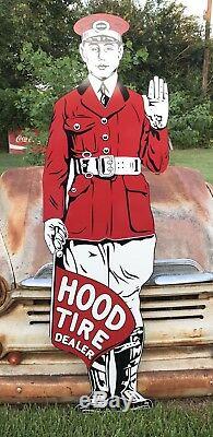 Antique Vintage Old Style Hood Tires Sign Towering 71