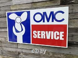 Antique Vintage Old Style OMC Boat sign