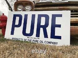 Antique Vintage Old Style PURE Gas Oil Sign