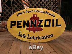 Antique Vintage Old Style Pennzoil Sign 40