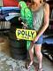 Antique Vintage Old Style Sign Polly Gas Parrot Oil Made Usa