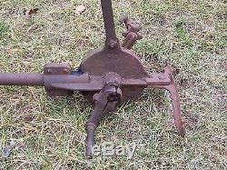 Antique Vintage Old Tools Knife Sharpener Blacksmith Grinder Foot Pedal Crank