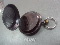 Antique Vintage Pocket Watch Precision Silver 800 Cylindre 10 rubis Rare Old