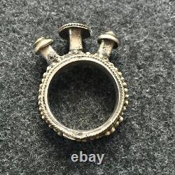 Antique Vintage Tribal Pendant, Ring Old Silver + Metals Bali, Indonesia