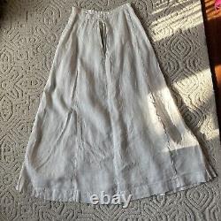 Antique Vintage Very Old Linen Skirt XS
