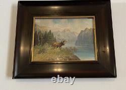 Antique, Vintage oil painting, Over 100 Years Old, Landscape, Europe