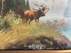 Antique, Vintage oil painting, Over 100 Years Old, Landscape, Europe signed