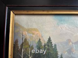 Antique, Vintage oil painting, Over 100 Years Old, Landscape, Europe signed