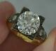 Antique Vs 3.36ct Old Cut Diamond And 18ct Gold Solitaire Engagement Ring