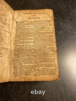 Antique book- The Holy Bible- contains old & New Testament- 1829- see pics