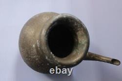 Antique old vintage rare collectible antique design brass pot