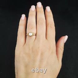 Art Deco Old European Cut Diamond 14k Yellow Gold Ring Engagement Vintage