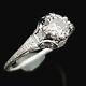 Art Deco Old European Cut Diamond Platinum Ring Engagement Or Fashion C. 1920s
