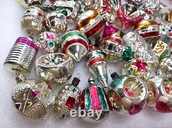 Big Set of 39 OLD Vintage Ukrainian Glass Xmas Christmas Ornaments Decorations