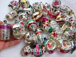 Big Set of 39 OLD Vintage Ukrainian Glass Xmas Christmas Ornaments Decorations