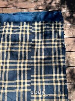 Boro deep indigo dyed old cloth remake Vintage Antique Japanese 160X96cm n7