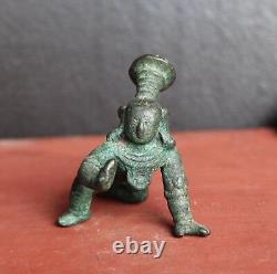 Brass Statue Baby Krishna Old Vintage Antique Home Decor Collectible A-72