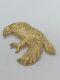 Brooch Eagle Silver Gold Plated Small Mark Stamp Old Vintage Antique Handmade