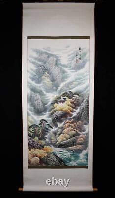 CHINESE PAINTING HANGER SCROLL LANDSCAPE CHINA VINTAGE OLD PICTURE f561