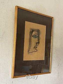 Captivating Antique Modern Art Watercolor Painting Old Vintage Cubism Abstract