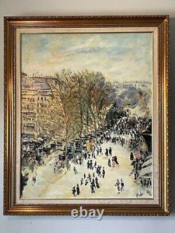 Captivating Antique Modern Impressionist Oil Painting Old Vintage French Winter