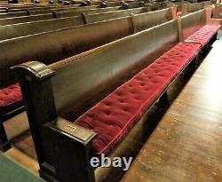 Church Pews 20 feet long solid oak, 100 years old only 6 pews for sale