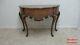 Custom French Country Carved Demilune Old Word Sofa Hall Foyer Table Console