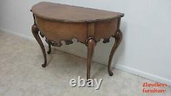 Custom French Country Carved Demilune Old Word Sofa Hall Foyer Table Console