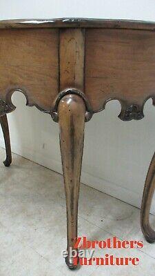 Custom French Country Carved Demilune Old Word Sofa Hall Foyer Table Console