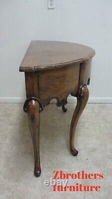 Custom French Country Carved Demilune Old Word Sofa Hall Foyer Table Console