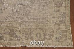 Distressed Vintage Geometric Traditional Area Rug 7x9 Hand-Knotted Wool Carpet