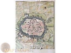 Douai France Old Plan of The City of Doway Rapin 1743