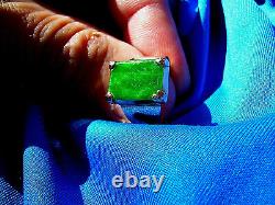 EXOTIC Jade Antique old Imperial Natural Engagement ring Vintage Deco 18k